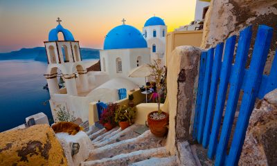 Santorini,Sunset,Pathway,View